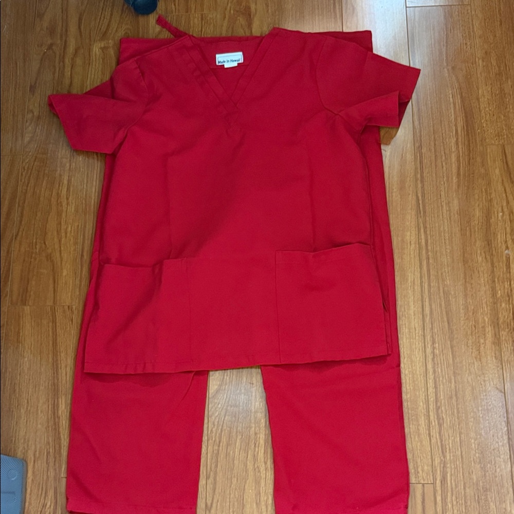 Red Scrub Set XS
